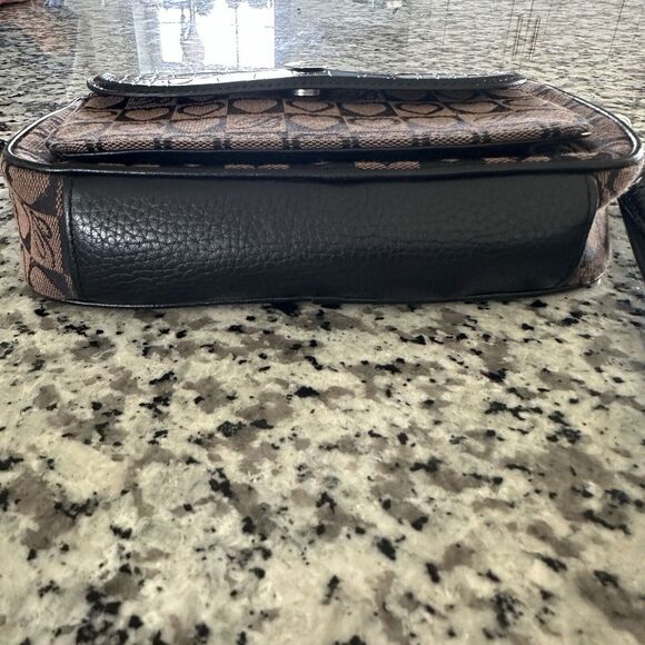 Brighton Crossbody‎ Womens Heart Canvas Leather Crossbody Brown Black - Picture 12 of 16